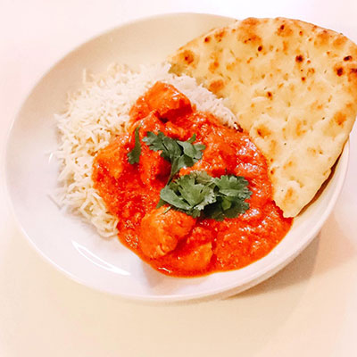 RECIPE: Butter Chicken with Mango Salad and Naan Bread or Rice