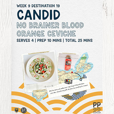 PINTS & PLATES: Candid No Brainer Blood Orange Ceviche