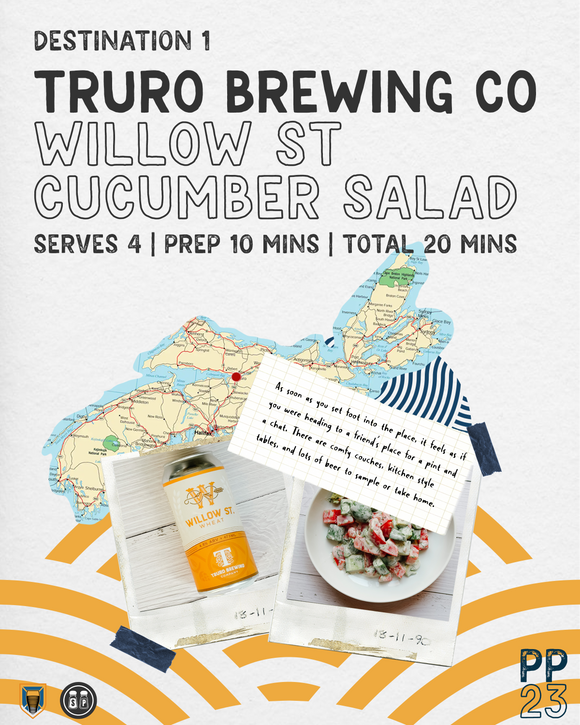 PINTS & PLATES: Truro Brewing Willow St Cucumber Salad